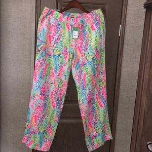 Lilly Pulitzer Linen Pants in size XL